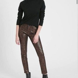Banana Republic Mid-Rise Skinny Stretch Leopard Jean size 29